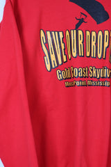 Vintage Save Our Drop Zone Sweatshirt M - Red - ENDKICKS