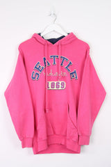 Vintage Seattle Washington Hoodie (W) L - Pink - ENDKICKS