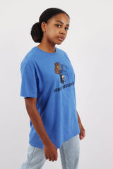 Vintage Senoritis Logo T-Shirt L - Blue - ENDKICKS
