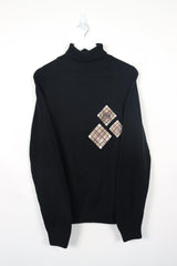Vintage Sergio Tacchini Turtleneck Sweatshirt L - Black - ENDKICKS