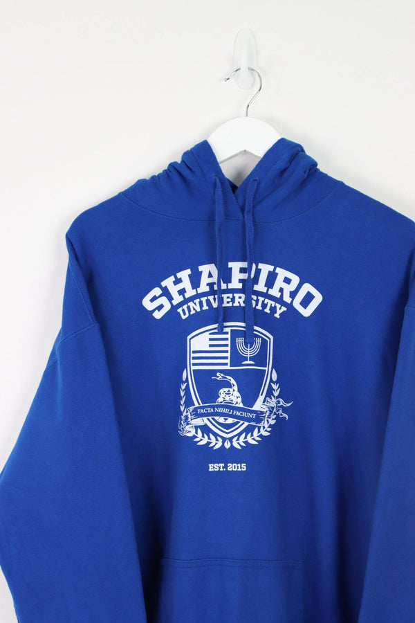 Vintage Shapiro University Logo Hoodie XXL - Blue - ENDKICKS