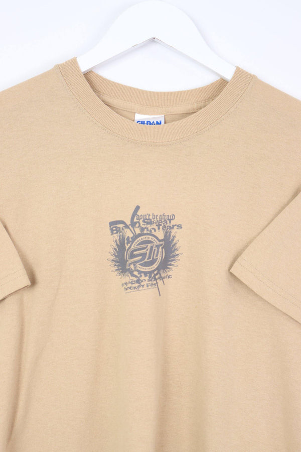Vintage SIT Logo T-Shirt M - Beige - ENDKICKS