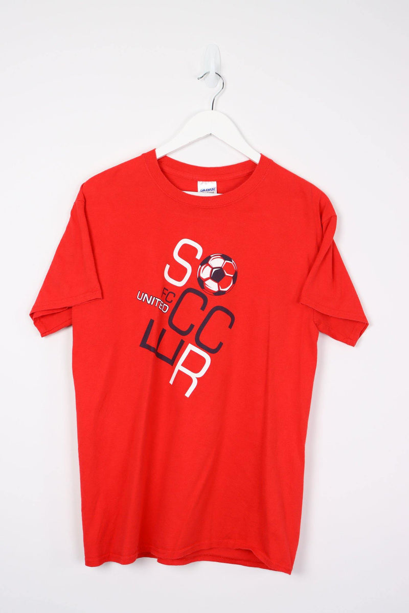 Vintage Soccer Logo T-Shirt M - Red - ENDKICKS