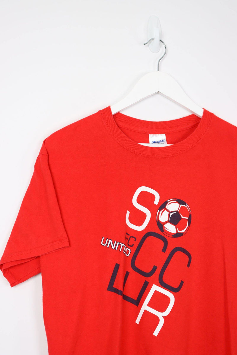 Vintage Soccer Logo T-Shirt M - Red - ENDKICKS
