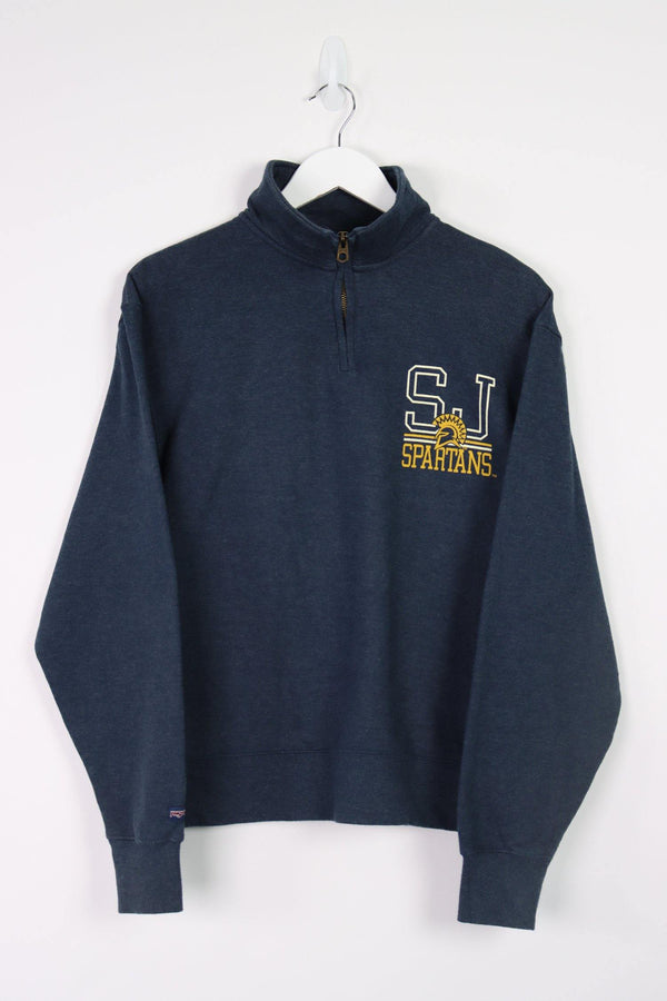 Vintage Spartans 1/4 Zip Sweatshirt S - Blue - ENDKICKS