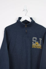 Vintage Spartans 1/4 Zip Sweatshirt S - Blue - ENDKICKS