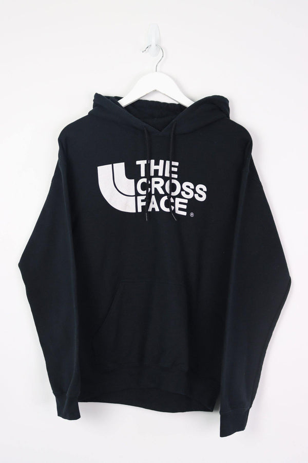 Vintage The Cross Face Logo Hoodie M - Black - ENDKICKS