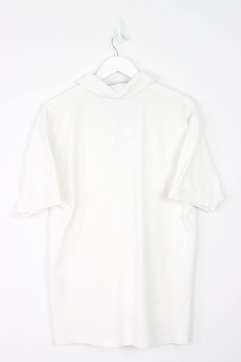 Vintage Tommy Hilfiger Logo Polo Shirt M - White - ENDKICKS