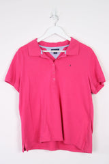 Vintage Tommy Hilfiger Logo Polo Shirt (W) L - Pink - ENDKICKS