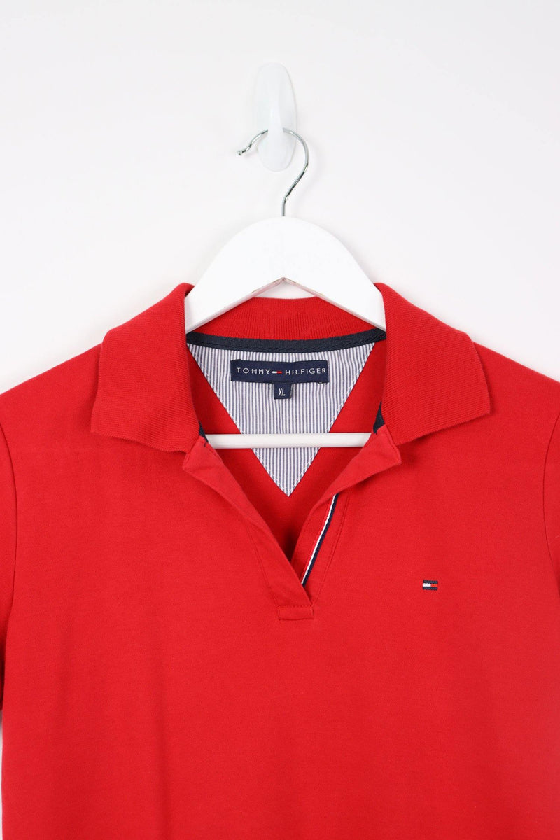 Vintage Tommy Hilfiger Logo Polo Shirt (W) XL - Red – ENDKICKS
