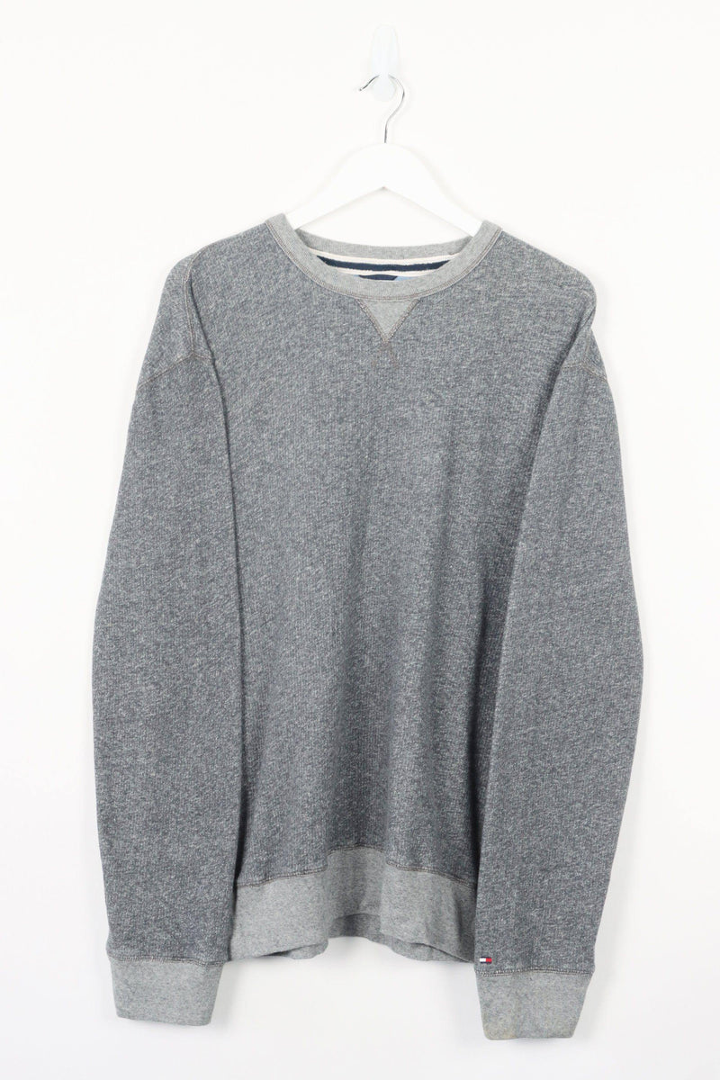Vintage Tommy Hilfiger Logo Sweatshirt XL - Grey - ENDKICKS