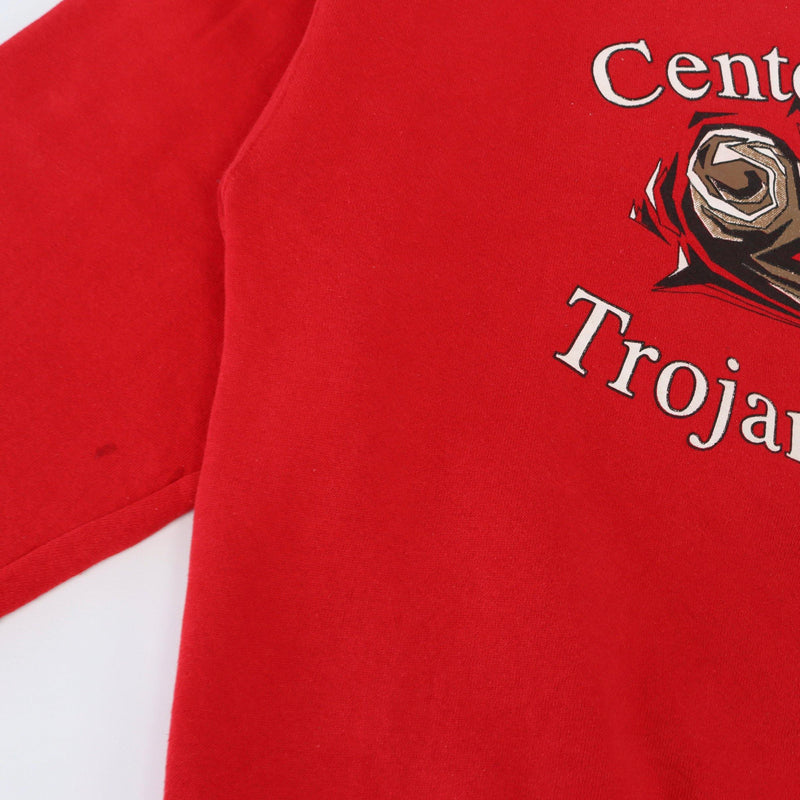 Vintage Trojan Softball Logo Sweatshirt L - Red - ENDKICKS
