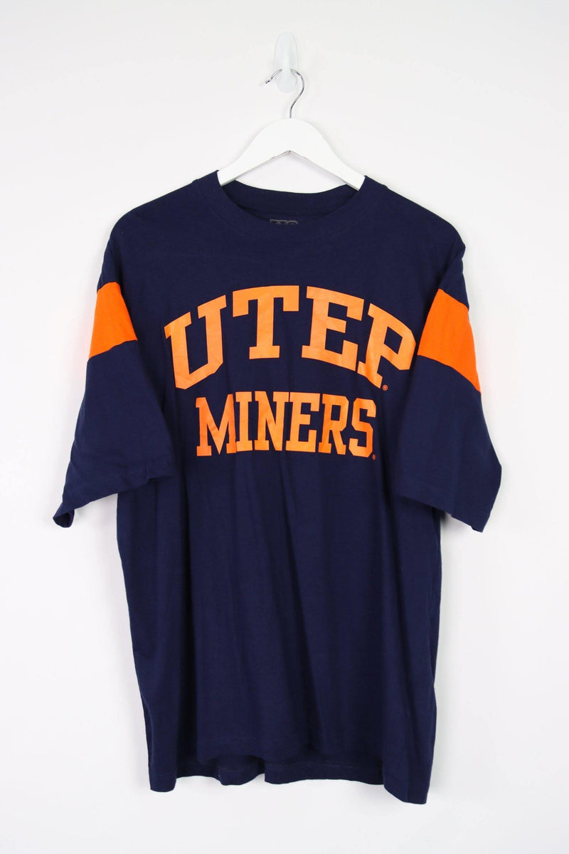 Vintage Utep Miners T-Shirt L - Blue - ENDKICKS