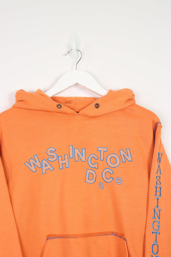 Vintage Washington DC Hoodie S - Orange - ENDKICKS