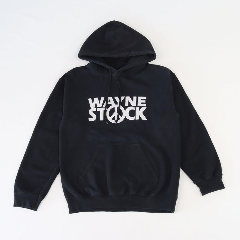 Vintage Wayne Stock Logo Hoodie M - Black - ENDKICKS