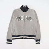 Vintage Woolrich Spellout Zip Sweatshirt S - Grey - ENDKICKS