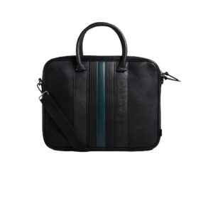 Ted Baker Nevver Striped Document Bag - Black