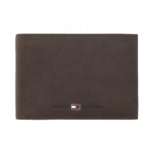 Tommy Hilfiger WALLET JOHNSON CC FLAP COIN POCKET BROWN -13X9.5X3CM